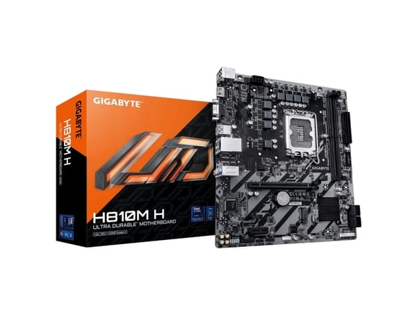 Gigabyte H810M H - Hovedkort - micro ATX - LGA1851-sokkel - H810 Chipset - USB-C 3.2 Gen 1, USB 3.2 Gen 1 - Gigabit LAN - innbygd grafikk (CPU kreves