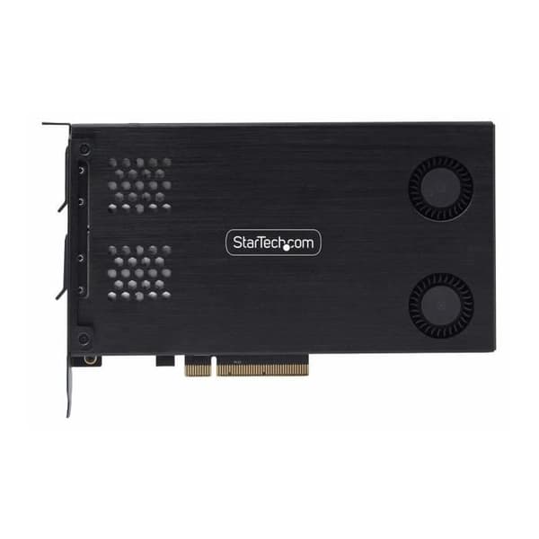 "Interfaceadapter - StarTech.com - Dual-Bay M.2 NVMe - PCIe 4.0 x8 - Svart"
