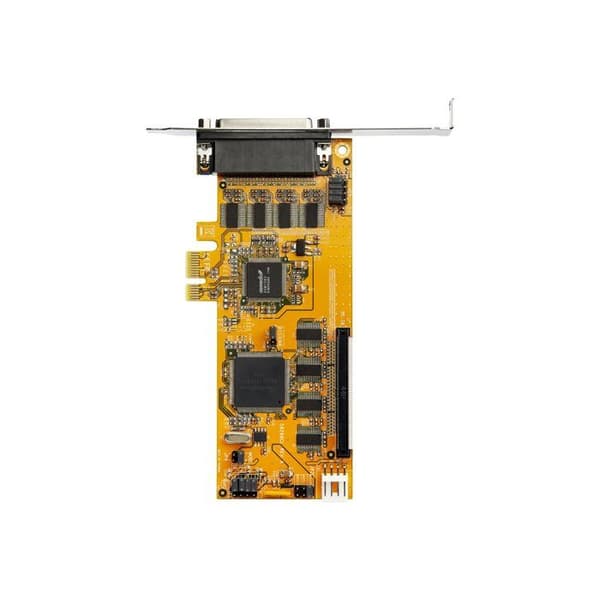 Seriekort med låg profil - STARTECH - 8-PORTAR PCI EXPRESS SERIEKORT LÅG PROFIL - RS-232 Svart Gul