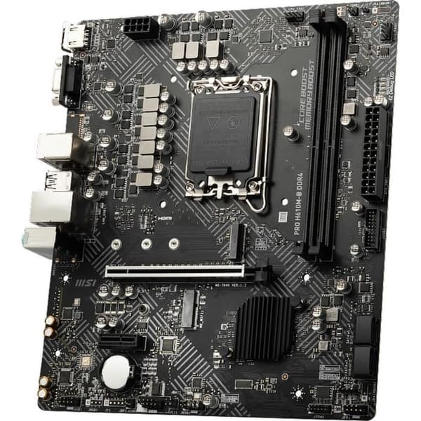 Moderkort - MSI - PRO H610M-B DDR4 - Sockel LGA 1700 - Chipset Intel H610 - Micro ATX