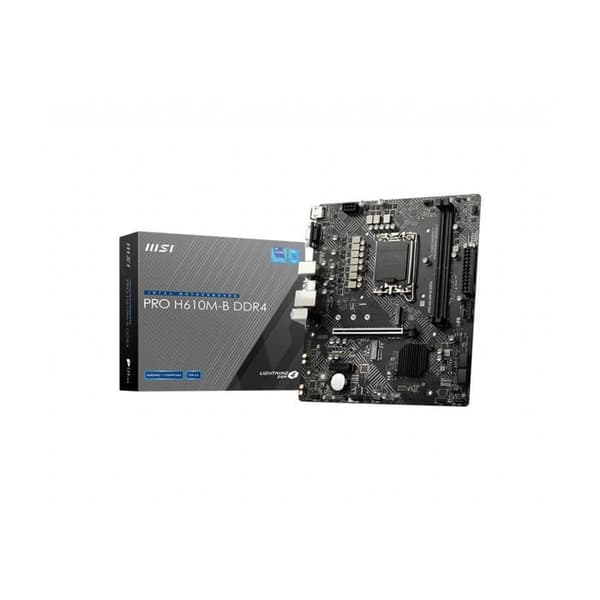 Moderkort - MSI - PRO H610M-B DDR4 - Sockel LGA 1700 - Chipset Intel H610 - Micro ATX