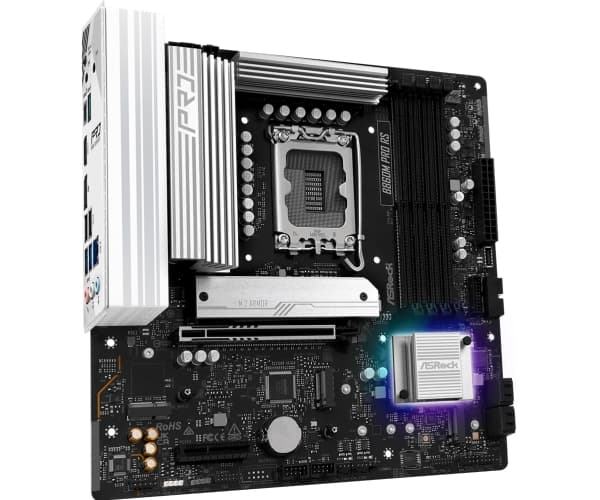 ASRock B860M Pro RS - Hovedkort - micro ATX - LGA1851-sokkel - B860 Chipset - USB-C 3.2 Gen 2x2, USB 3.2 Gen 1, USB-C 3.2 Gen 1 - 2.5 Gigabit LAN - i