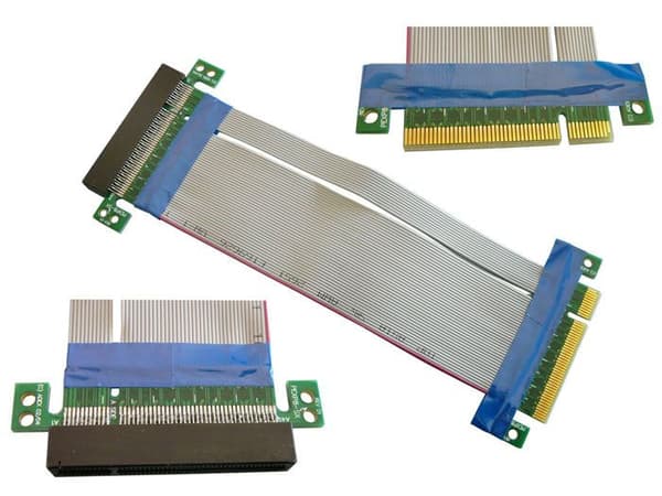 Förlängningskabel av förhöjningstyp för PCI Express x8-port till PCIe x8-port längd 185 mm