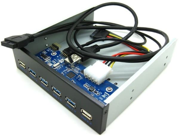 Frontpanel 4 USB 3.0-portar och 2 USB 2.0-portar för 5,25 CDROM-plats. USB3 Superspeed 5G