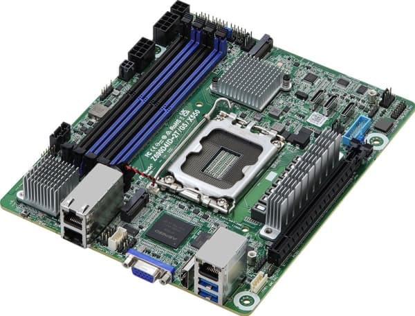 ASRock Rack Z690D4ID-2T/G5/X550 - Hovedkort - Deep Mini-IT - LGA1700-sokkel - Z690-brikkesett - USB 3.2 Gen 1 - 2 x 10 Gigabit LAN - Innebygd grafikk