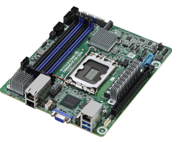 ASRock Rack Z690D4ID-2T/G5/X550 - Hovedkort - Deep Mini-IT - LGA1700-sokkel - Z690-brikkesett - USB 3.2 Gen 1 - 2 x 10 Gigabit LAN - Innebygd grafikk