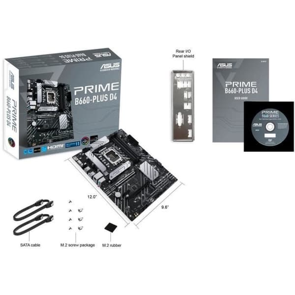 Moderkort - ASUS - PRIME B660-PLUS D4 - (90MB18X0-M0EAY0)