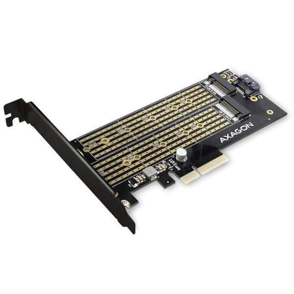 AXAGON PCEM2-D PCI-Express PCIe-kort lämpligt för (SSD): M.2 PCIe NVMe SSD