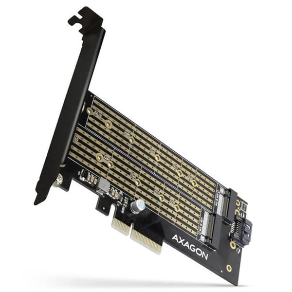 AXAGON PCEM2-D PCI-Express PCIe-kort lämpligt för (SSD): M.2 PCIe NVMe SSD