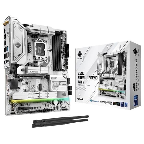 Moderkort - ASRock - Z890 Steel Legend Wifi - Socket LGA1851 - DDR5 - Format ATX