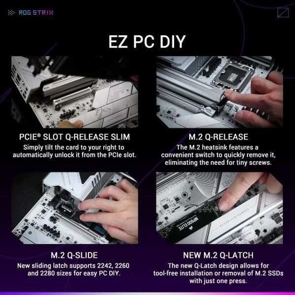 Moderkort - ASUS - STRIX Z890-A GAMING WIFI - Socket 1851 - DDR5 SDRAM - M.2 PCIe 5.0