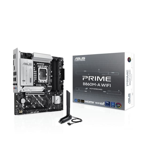 Moderkort - ASUS - PRIME B860M-A WIFI - Sockel LGA1200 - Inbyggt Wi-Fi - Max 64 GB RAM