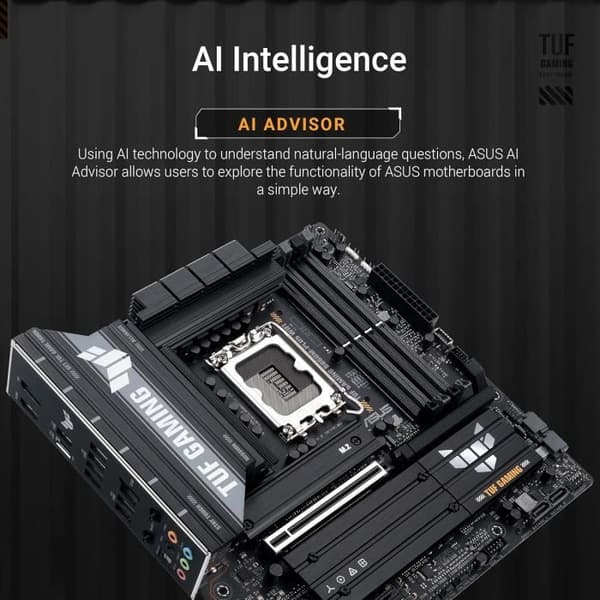 Moderkort - ASUS - TUF Gaming B860M-PLUS WiFi - DDR5 - PCIe 5.0 - Wi-Fi 7