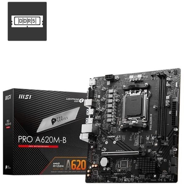Moderkort - MSI - PRO A620M-B - Sockel AM5 - Micro ATX - 64 GB DDR4 SDRAM