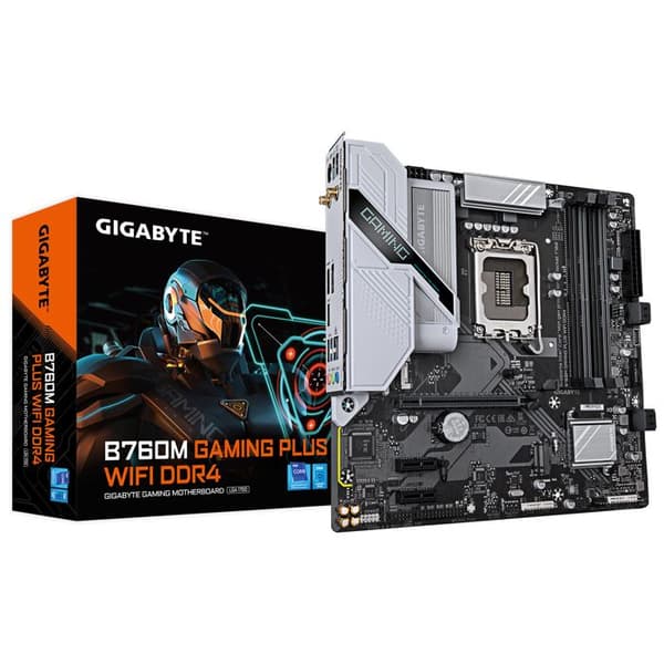 Moderkort - GIGABYTE - B760M Gaming Plus - WiFi 6 - DDR4 - 2 x PCIe 4.0 M.2