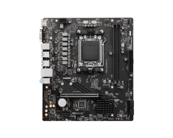 MSI PRO A620M-B - Hovedkort - micro ATX - Socket AM5 - AMD A620 Chipset - USB 3.2 Gen 1 - 2.5 Gigabit LAN - innbygd grafikk (CPU kreves) - HD-lyd (8-