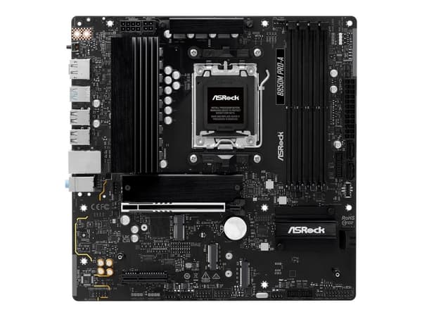 ASRock B850M Pro-A - Hovedkort - micro ATX - Socket AM5 - AMD B850 Chipset - USB 3.2 Gen 2, USB-C 3.2 Gen2, USB 3.2 Gen 1 - 2.5 Gigabit LAN - innbygd