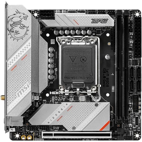 Moderkort - MSI - MPG B760I Edge Wifi - LGA 1700 - DDR5 upp till 7200+ MHz - Integrerat wifi