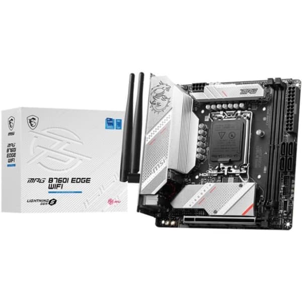 Moderkort - MSI - MPG B760I Edge Wifi - LGA 1700 - DDR5 upp till 7200+ MHz - Integrerat wifi