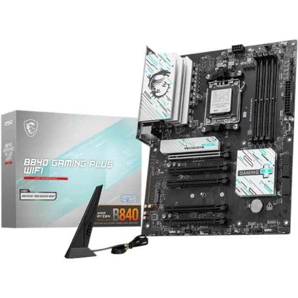 Moderkort - MSI - B840 GAMING PLUS WIFI - AM5 - DDR5 - Wi-Fi 7 - 2,5 GbE