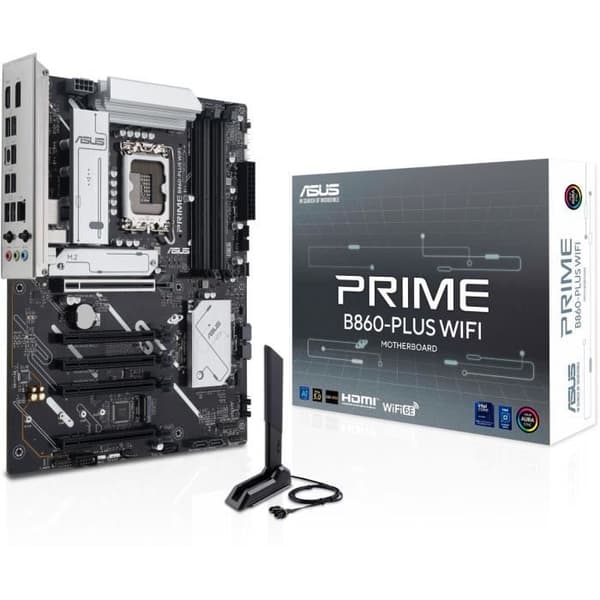 Moderkort - ASUS - PRIME B860-PLUS WIFI - DDR5 - PCIe 5.0 - 2 M.2 platser