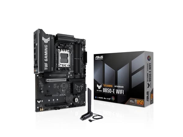 ASUS TUF GAMING B850-E WIFI, AMD, Sokkel AM5, AMD Ryzen 7000 Series, AMD Ryzen 8000 Series, AMD Ryzen 9000 Series, DDR5-SDRAM, 256 GB, DIMM