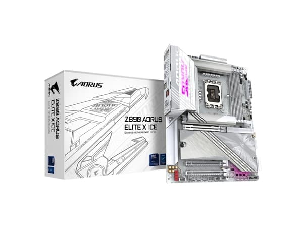 AORUS Z890 ELITE X ICE - Hovedkort - ATX - LGA1851-sokkel - Z890 Chipset - USB4, USB-C 3.2 Gen 2x2, USB 3.2 Gen 2, USB 3.2 Gen 1 - 2.5 Gigabit LAN, B