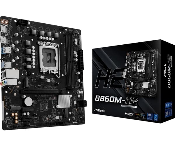 ASRock B860M-H2 - Hovedkort - micro ATX - LGA1851-sokkel - B860 Chipset - USB 3.2 Gen 1, USB-C 3.2 Gen2, USB-C 3.2 Gen 1 - Gigabit LAN - innbygd graf