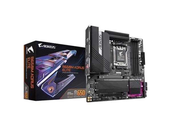 AORUS B650M ELITE - 1.0 - hovedkort - micro ATX - Socket AM5 - AMD B650 Chipset - USB 3.2 Gen 2, USB-C 3.2 Gen2, USB 3.2 Gen 1, USB-C 3.2 Gen 2x2 - 2