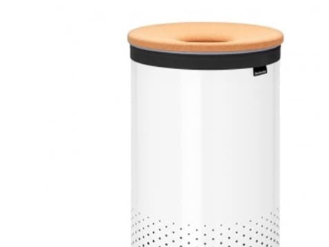 Brabantia Large Laundry Bin with Cork Lid, 60 L - White