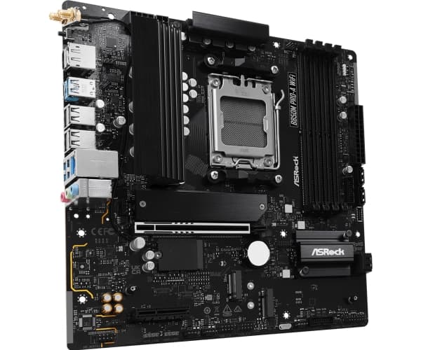 Asrock B850M Pro-A WiFi, AMD, Sokkel AM5, AMD Ryzen 7000-serien, AMD Ryzen 8000-serien, AMD Ryzen 9000-serien, Sokkel AM5, DDR5-SDRAM, 256 GB