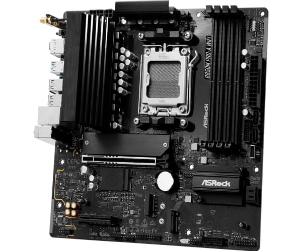 Asrock B850M Pro-A WiFi, AMD, Sokkel AM5, AMD Ryzen 7000-serien, AMD Ryzen 8000-serien, AMD Ryzen 9000-serien, Sokkel AM5, DDR5-SDRAM, 256 GB