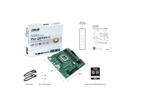 ASUS PRO Q870M-C-CSM, Intel, LGA 1851 (Socket V1), Intel Core Ultra (Series 2), DDR5-SDRAM, 256 GB, DIMM