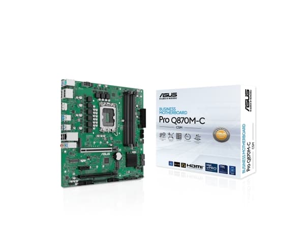 ASUS PRO Q870M-C-CSM, Intel, LGA 1851 (Socket V1), Intel Core Ultra (Series 2), DDR5-SDRAM, 256 GB, DIMM