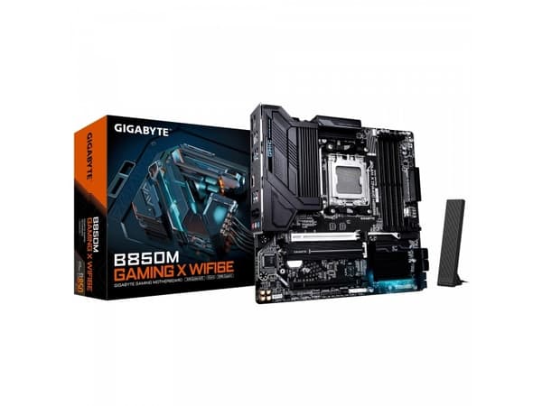 GIGABYTE B850M GAMING X WIFI6E, AMD, AM5-sockel, AMD Ryzen 7000 Series, AMD Ryzen 8000 Series, AMD Ryzen 9000 Series, AM5-sockel, DDR5-SDRAM, 256 GB