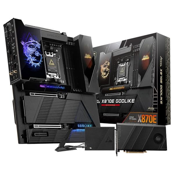 Moderkort - MSI - MEG X870E GODLIKE - Sockel AM5 - AMD X670 - DDR5 SDRAM 128 Go