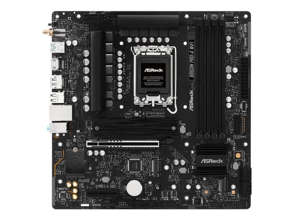 ASRock B860M Pro-A WiFi - Hovedkort - micro ATX - LGA1851-sokkel - B860 Chipset - USB-C 3.2 Gen 2x2, USB-C 3.2 Gen 1, USB 3.2 Gen 1 - 2.5 Gigabit LAN