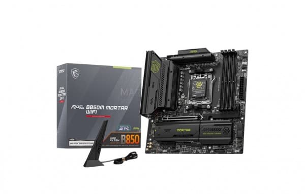 MSI MAG B850M MORTAR WIFI, AMD, Socket AM5, AMD Ryzen 7000 Series, AMD Ryzen 8000 Series, AMD Ryzen 9000 Series, Socket AM5, DDR5-SDRAM, 256 GB