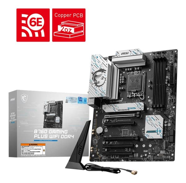 MSI B760 GAMING PLUS WIFI DDR4 bundkort Intel B760 LGA 1700 ATX