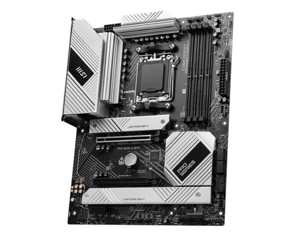 MSI PRO B650-A WIFI, AMD, AM5-sockel, AMD Ryzen 7000 Series, AMD Ryzen 8000 Series, AMD Ryzen 9000 Series, AM5-sockel, 256 GB, DDR5-SDRAM