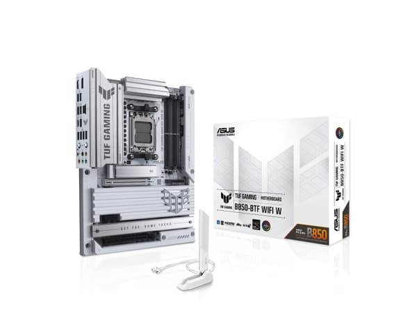 ASUS TUF GAMING B850-BTF WIFI W, AMD, AM5-sockel, AMD Ryzen 7000 Series, AMD Ryzen 8000 Series, AMD Ryzen 9000 Series, DDR5-SDRAM, 256 GB, DIMM