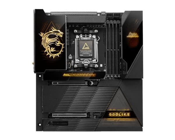 MSI MEG X870E GODLIKE - Moderkort - utökad ATX - Socket AM5 - AMD X870E Chipuppsättning - USB-C 3.2 Gen 2x2, USB 3.2 Gen 2, USB 3.2 Gen 1, USB4 - Blu