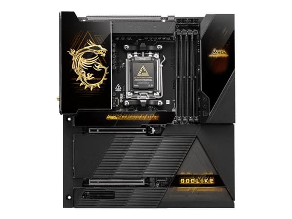 MSI MEG X870E GODLIKE - Moderkort - utökad ATX - Socket AM5 - AMD X870E Chipuppsättning - USB-C 3.2 Gen 2x2, USB 3.2 Gen 2, USB 3.2 Gen 1, USB4 - Blu