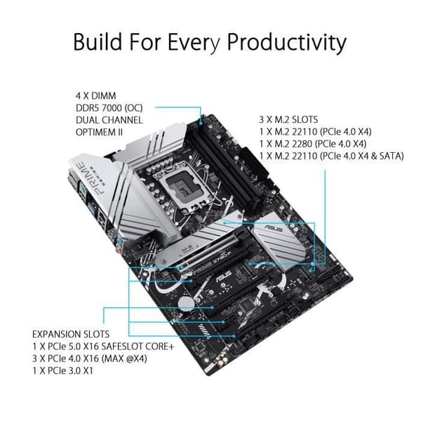 ASUS PRIME Z790-P Moderkort - LGA1700 Intel Z790