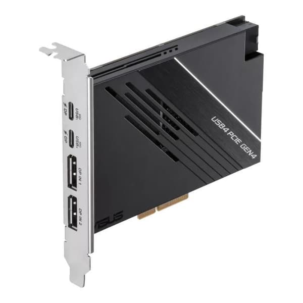 ASUS USB4 Pcie Gen4 - USB 4.0 40 Gbit/s kontrollerkort kompatibelt med DisplayPort 1.4, 8K och Power Delivery 60W 20V-3A - PCI-Expre-buss Multifärg