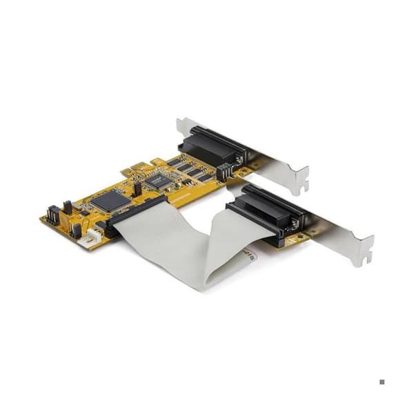 Seriekort med låg profil - STARTECH - 8-PORTAR PCI EXPRESS SERIEKORT LÅG PROFIL - RS-232 Svart