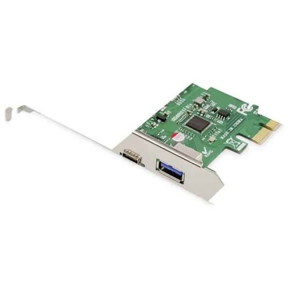 Digitus DS-30225 2-portars USB 3.1-kontrollkort USB-A, USB-C™, USB 3.1 (2:a generationen), USB, USB 2.0, USB 3.2 (1:a generationen) (USA