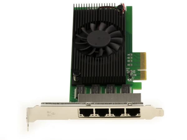 PCIe 2.5 x4 LAN Gigabit Ethernet-kort 4 RJ45-portar. Quad Chipset Intel I225 - NIC 10 100 1000 2500 1G 2.5G - High Low Profile