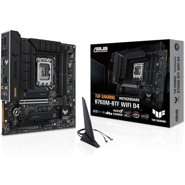 ASUS TUF GAMING B760M-BTF WIFI D4 moderkort - Sockel LGA1200 - AMD B550 - DDR4 SDRAM - Micro ATX