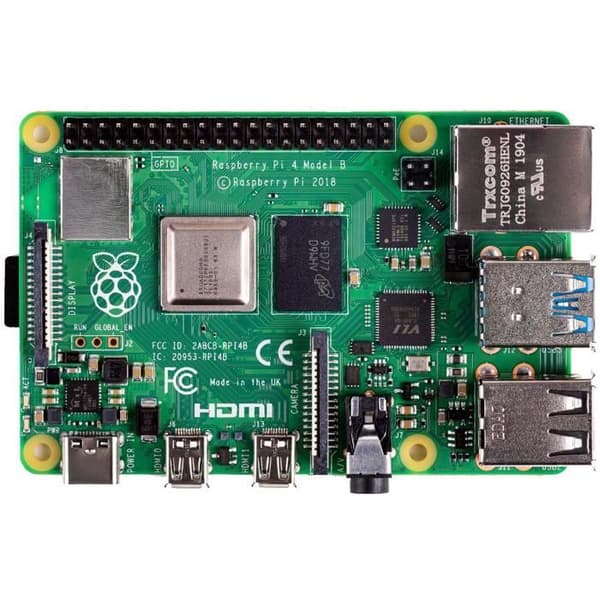 Raspberry Pi 4B, 4x 1,5 GHz, 4 GB RAM, WiFi & BT, SoC-Mini-Mainb 0,000000 Svart